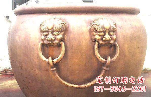 辽阳铜雕水缸寺庙景观雕塑_1