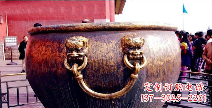 辽阳铜雕水缸寺庙景观雕塑