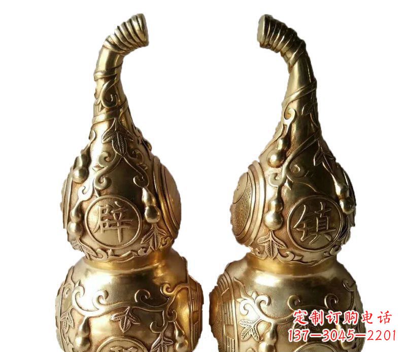 辽阳铜雕寺庙平安葫芦雕塑