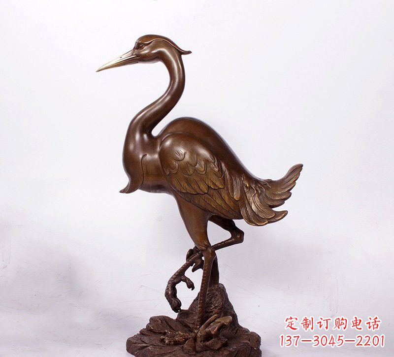 辽阳铜雕仙鹤动物雕塑