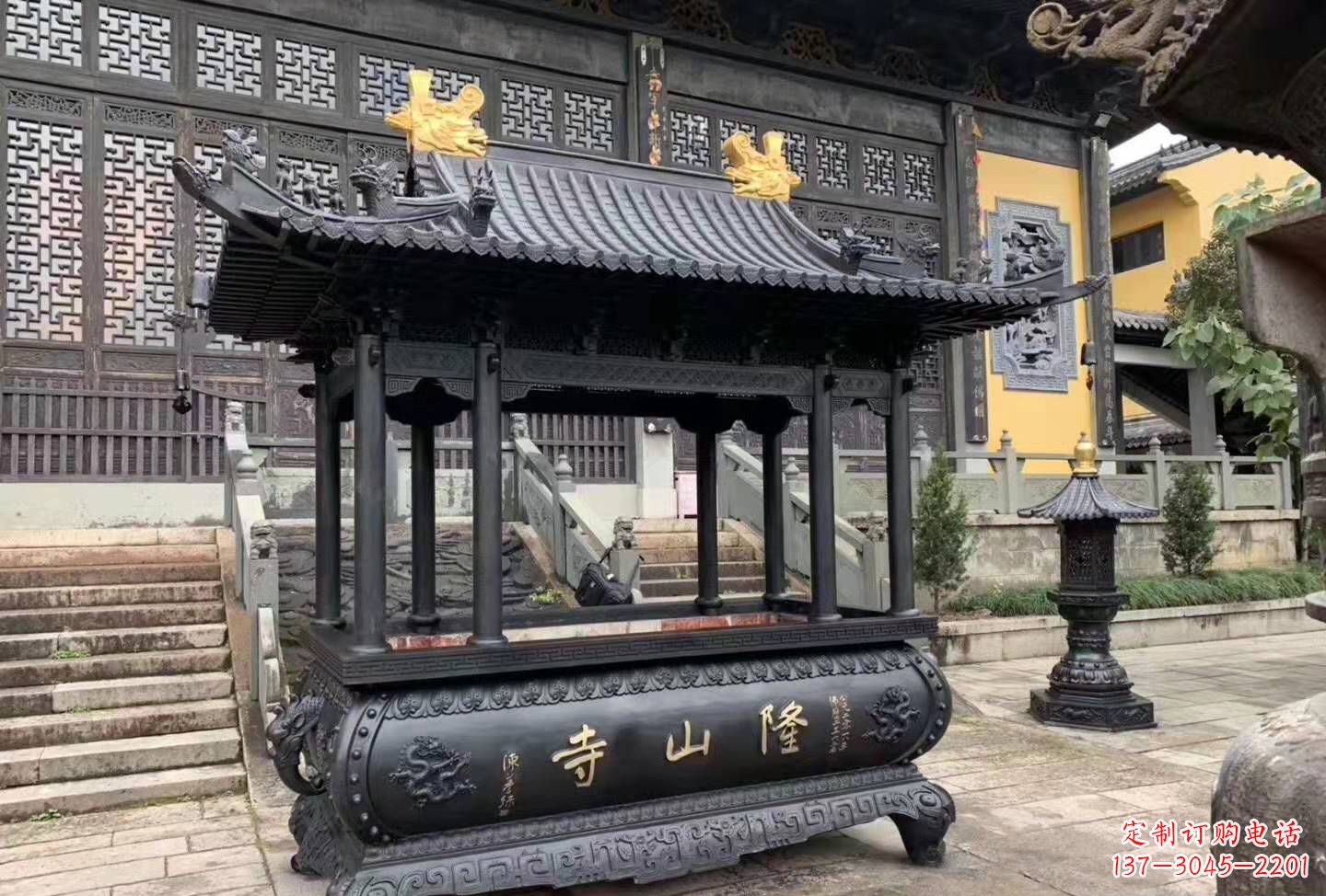 辽阳铜雕香炉寺庙景观户外摆件
