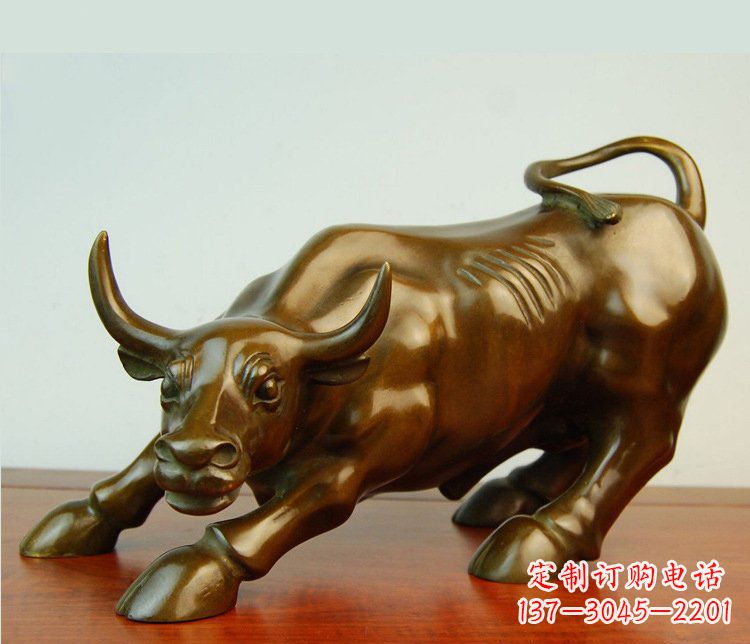 辽阳铜雕小区动物牛摆件