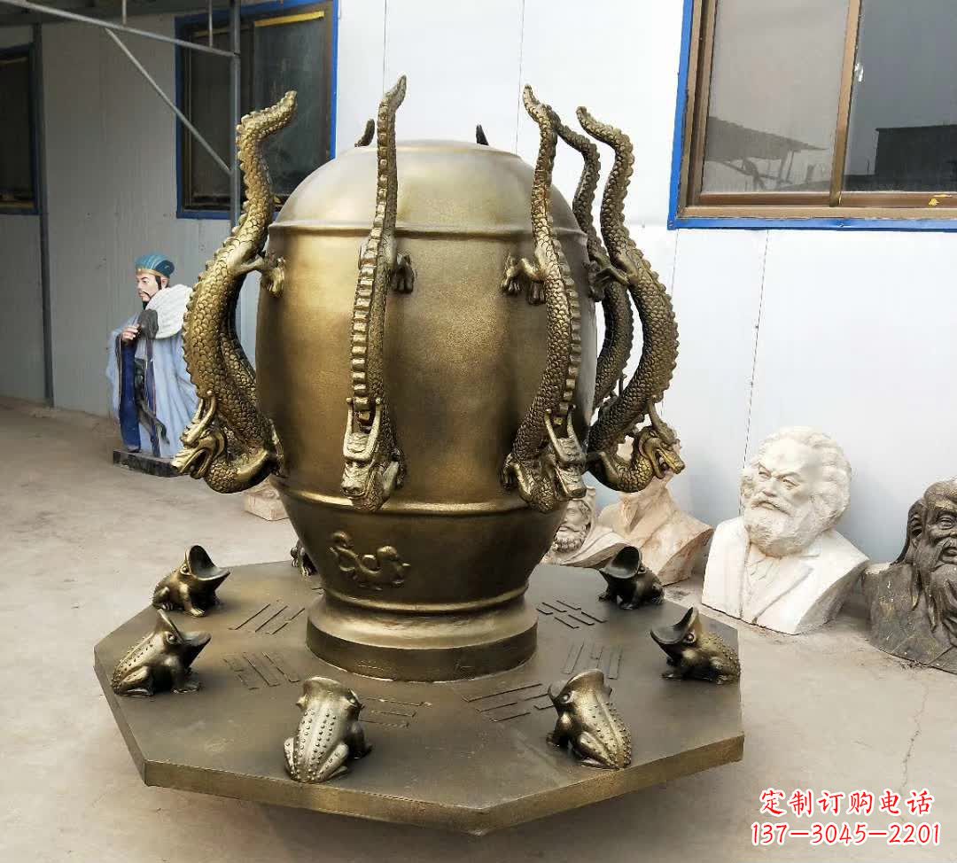 辽阳铜雕校园景观地动仪