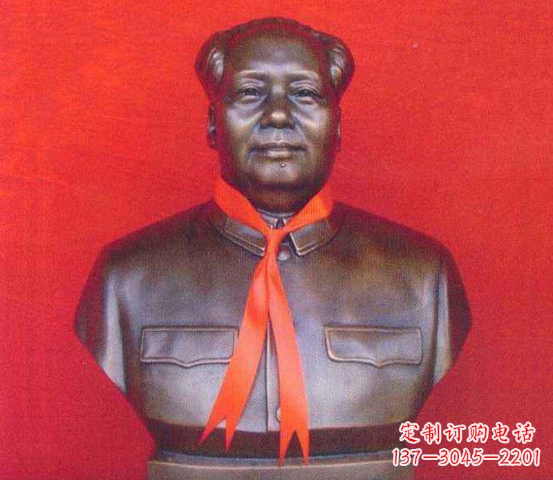 辽阳铜雕校园红领巾主席雕塑摆件