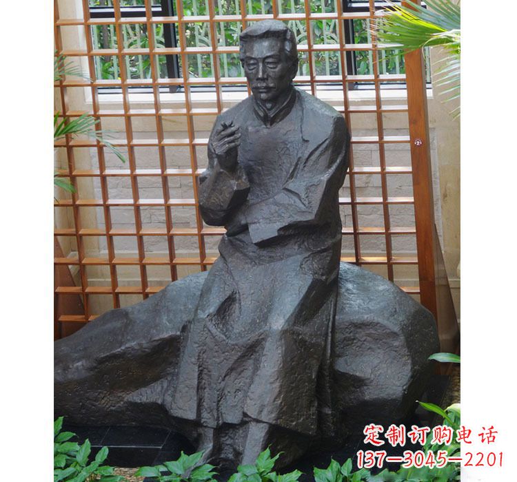 辽阳铜雕校园名人鲁迅