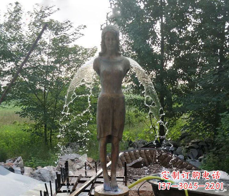 辽阳铜雕园林天使雕塑摆件