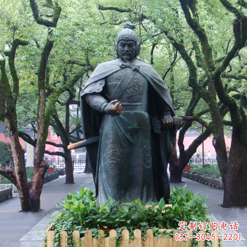 辽阳铜雕岳飞雕塑-公园园林历史名人中国古代民族英雄人物雕像