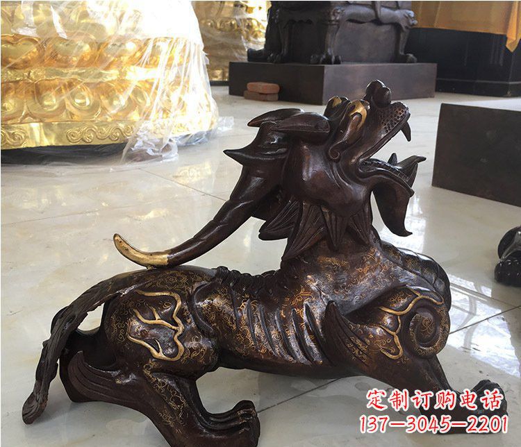 辽阳铜雕招财辟邪貔貅雕塑摆件