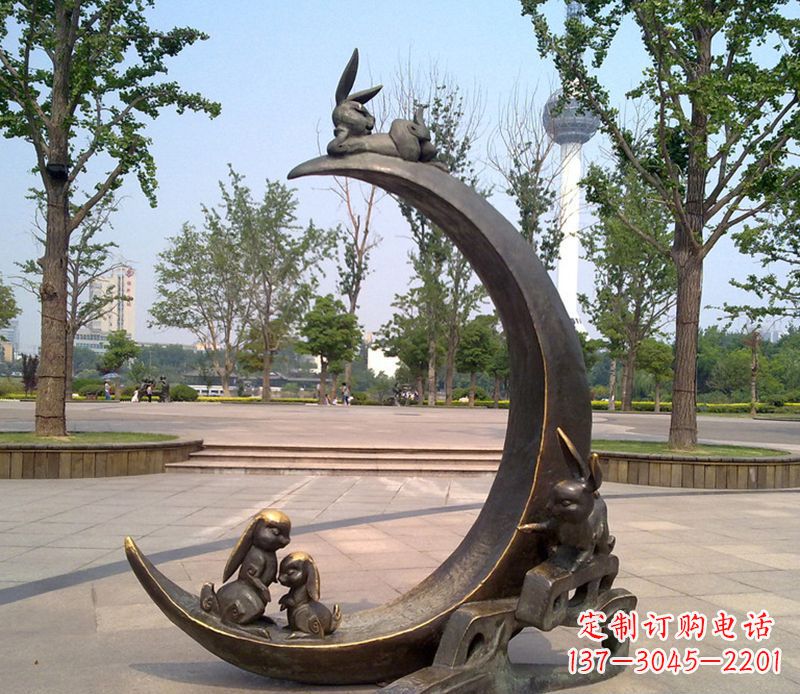 辽阳兔子铜雕