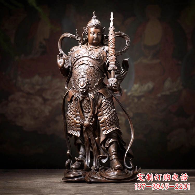 辽阳托塔李靖天王铜雕