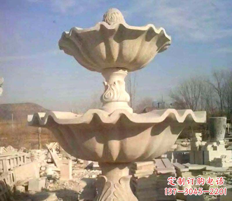 辽阳晚霞红大型喷泉石雕