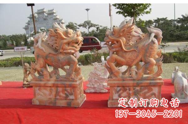 辽阳晚霞红葫芦麒麟雕塑