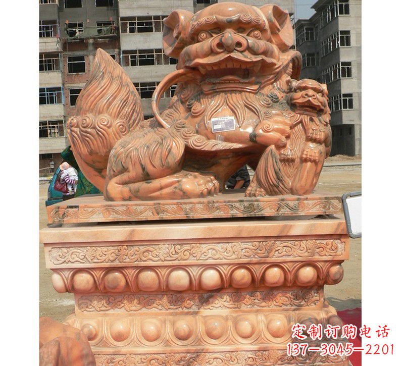 辽阳晚霞红南方石狮子