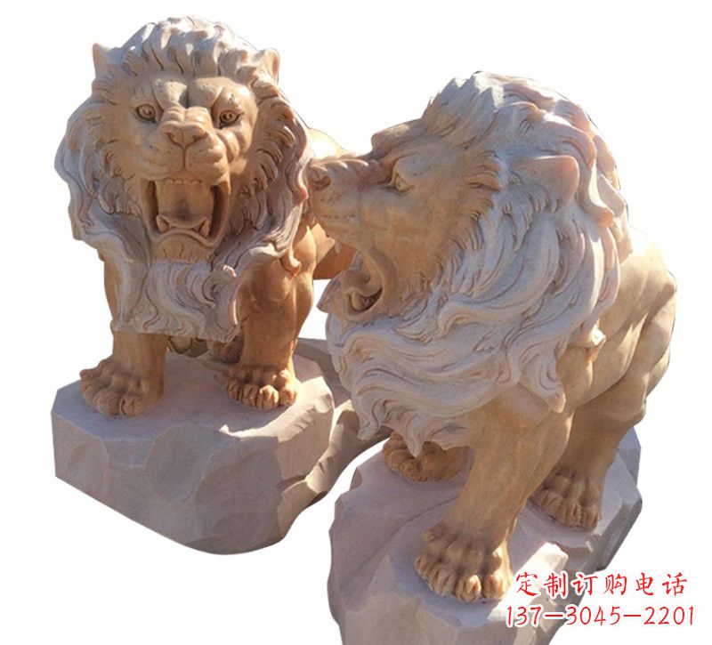 辽阳晚霞红欧式西洋狮子雕塑
