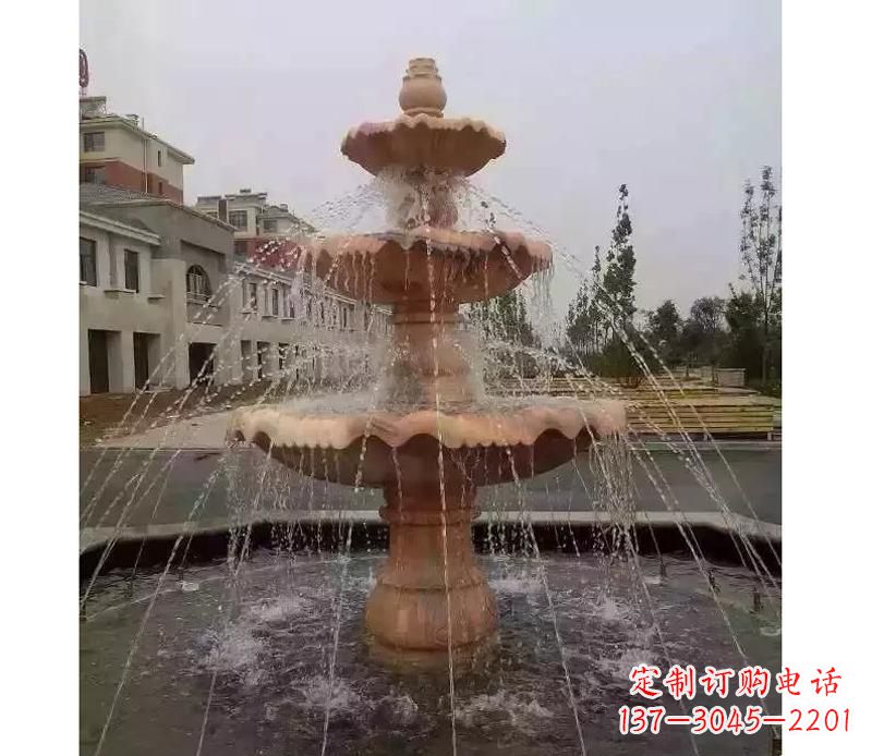 辽阳晚霞红喷泉雕塑