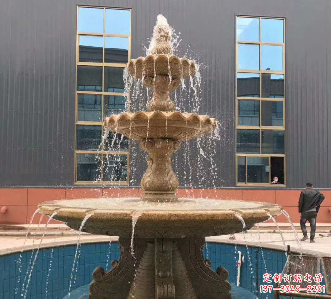 辽阳晚霞红三层音乐喷泉