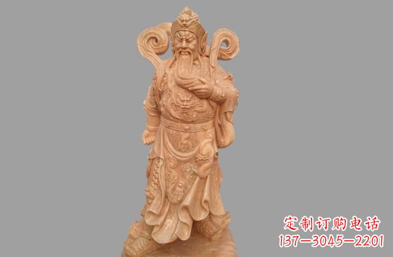 辽阳晚霞红武财神关公雕像