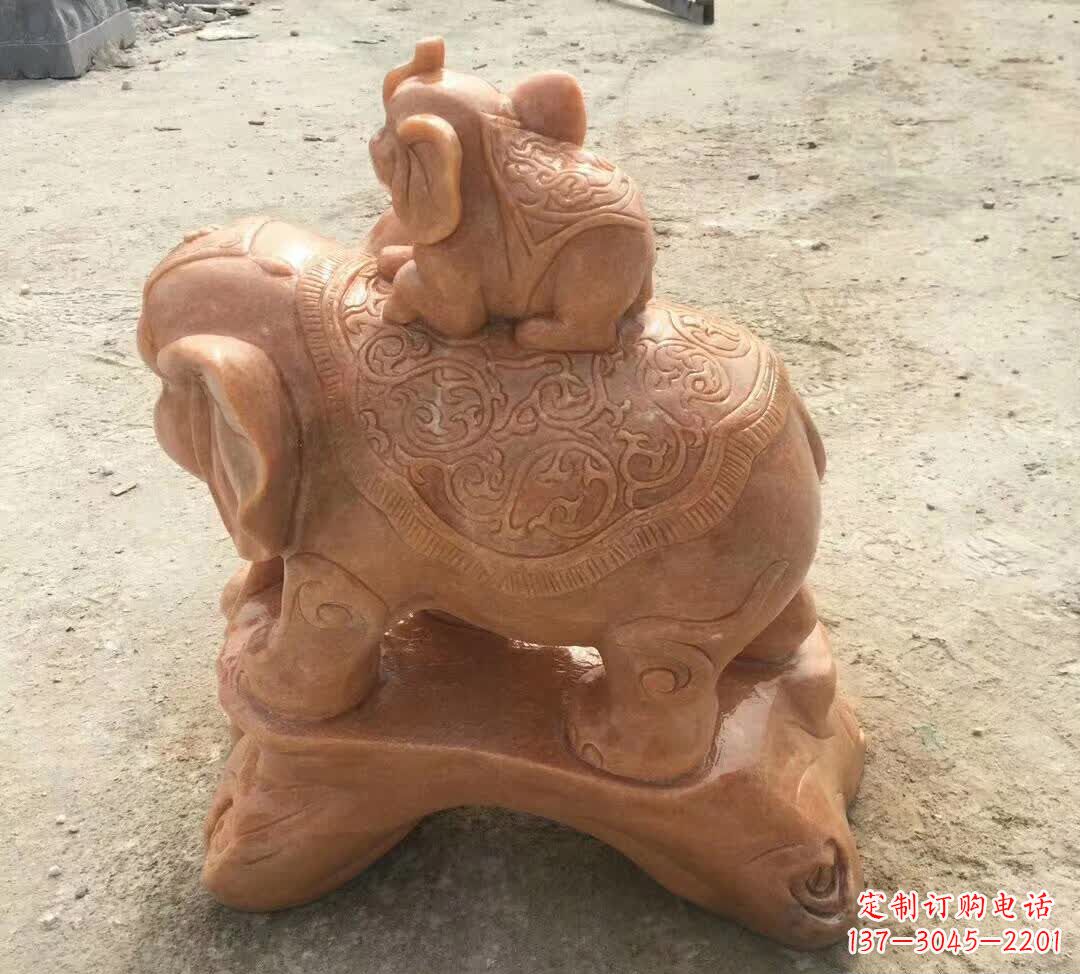 辽阳晚霞红小象招财动物
