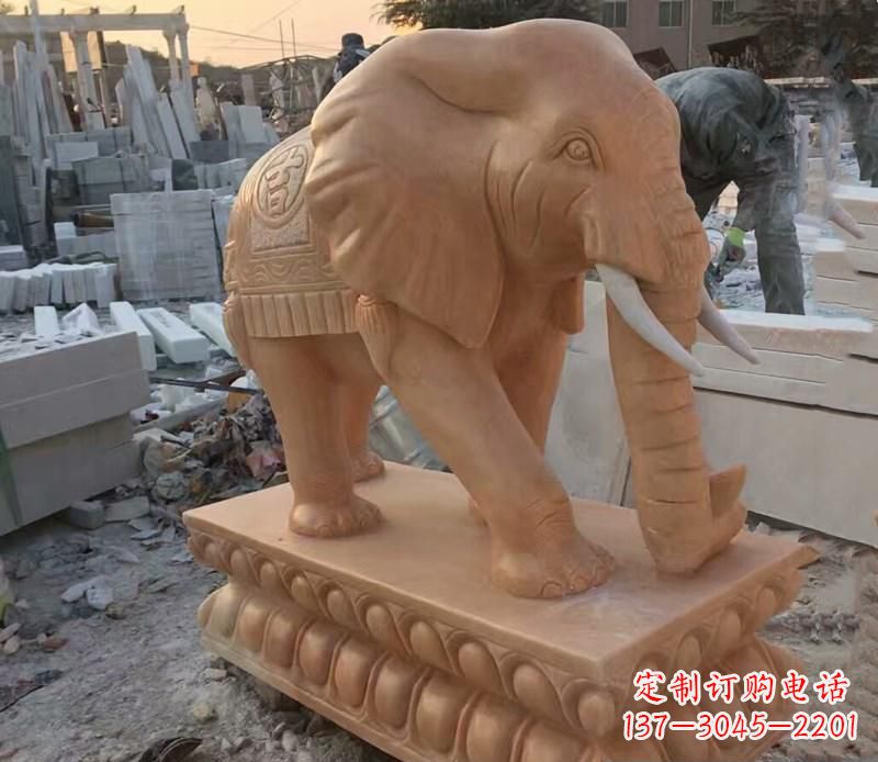 辽阳晚霞红元宝招财大象