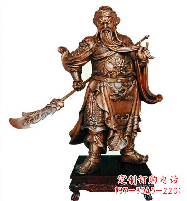 辽阳威武握刀关公雕塑