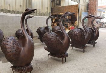 辽阳中领雕塑天鹅铜雕是一款精美的艺术作品，既…