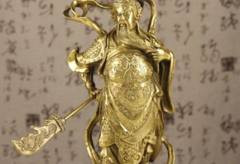 辽阳中领雕塑|关羽铜像：令人惊叹的纯黄铜武财神