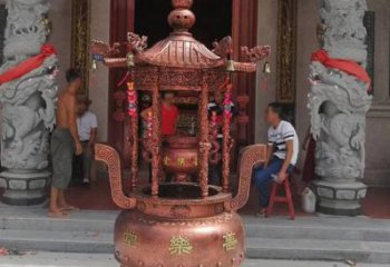 辽阳精致全铜小香炉雕塑