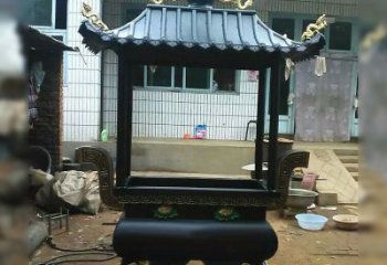 辽阳中领雕塑精美全铜香炉古典雕塑