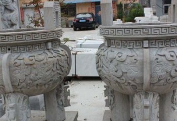 辽阳仿古足香炉石雕，带来温馨家居气息