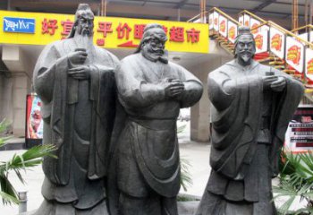 辽阳铭记经典：三国英雄关羽雕塑