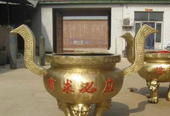 辽阳三足香炉铜雕，装点你的寺庙
