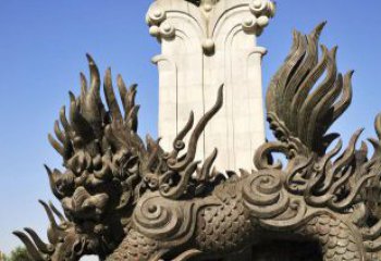 辽阳中领雕塑：神兽火麒麟铜雕定制
