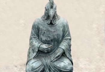 辽阳鸡兽融合的象征——全新兽首人身石雕