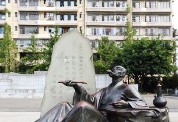辽阳尊贵古朴的古代诗人情景雕塑——杜甫雕塑