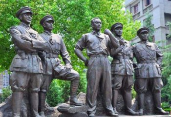 辽阳名人元帅铜雕，让你永久记住他们