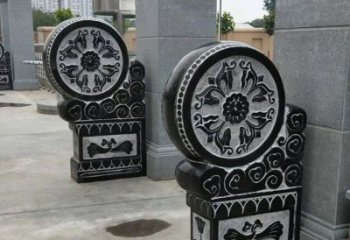 辽阳中领雕塑自主设计专业制作石雕门墩狮子，专…
