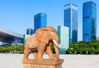 辽阳大象雕塑，现代大象喷水雕塑，营造雅致优雅氛围