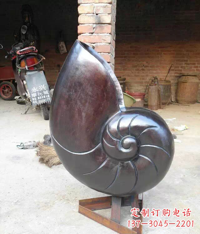 辽阳蜗牛公园景观动物铜雕
