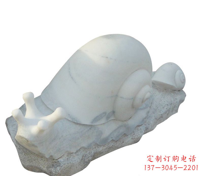 辽阳蜗牛石雕公园动物摆件