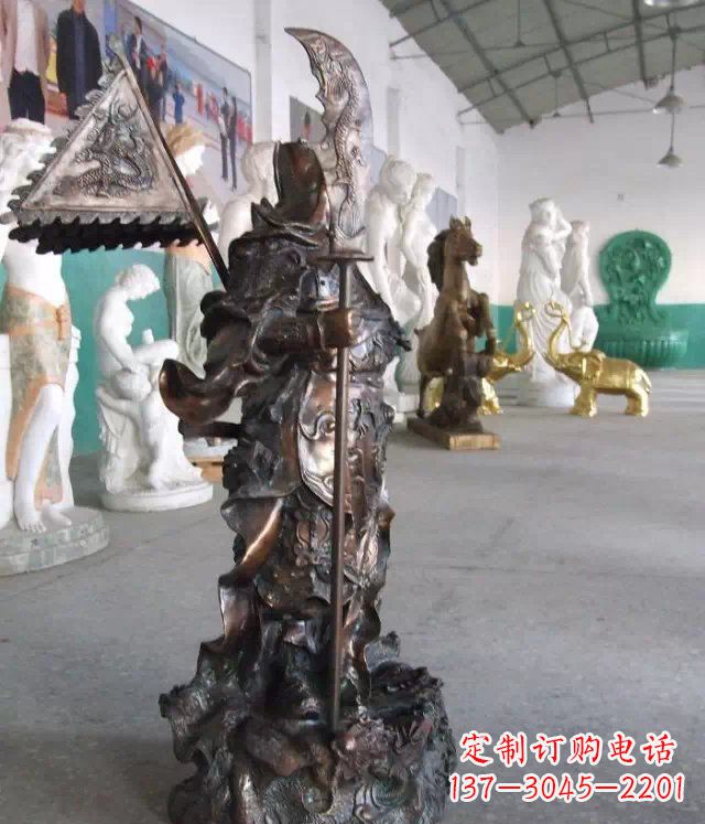 辽阳武财神关公人物铜雕