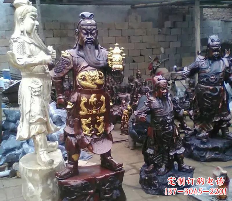 辽阳武财神提刀关公铜雕
