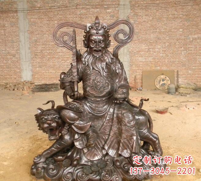 辽阳武财神赵公明铜雕