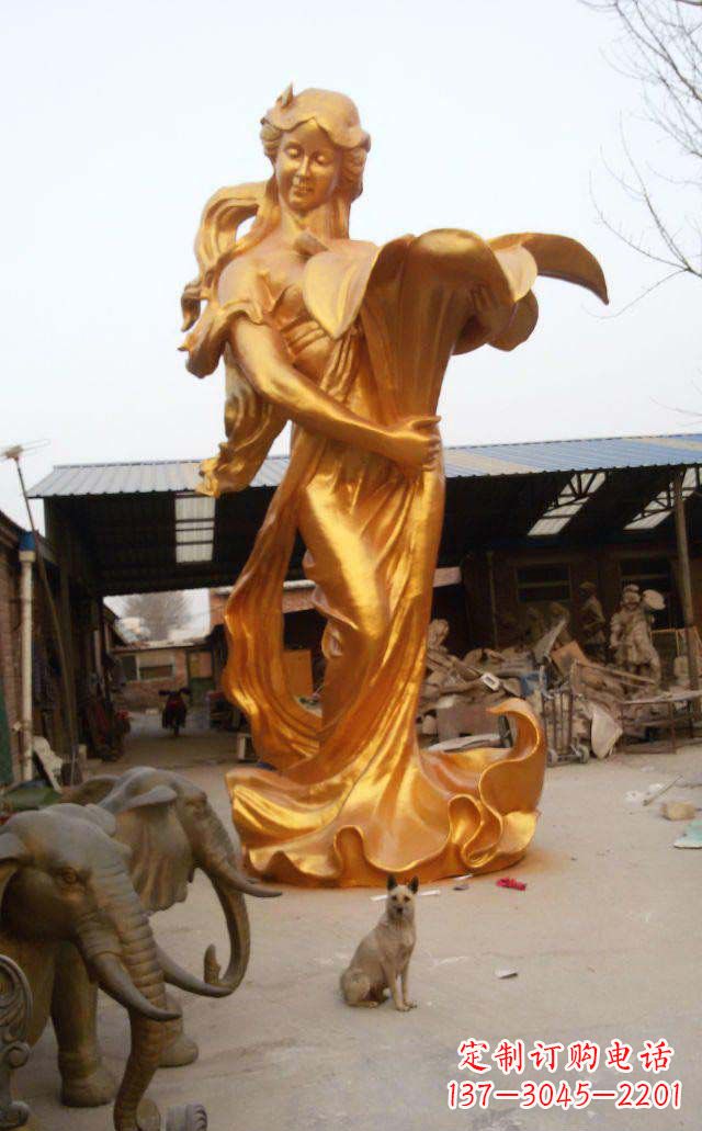 辽阳西方美女人物铜雕