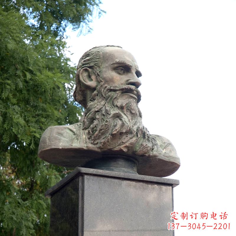辽阳西方名人俄国现实主义作家托尔斯泰胸像雕塑摆件