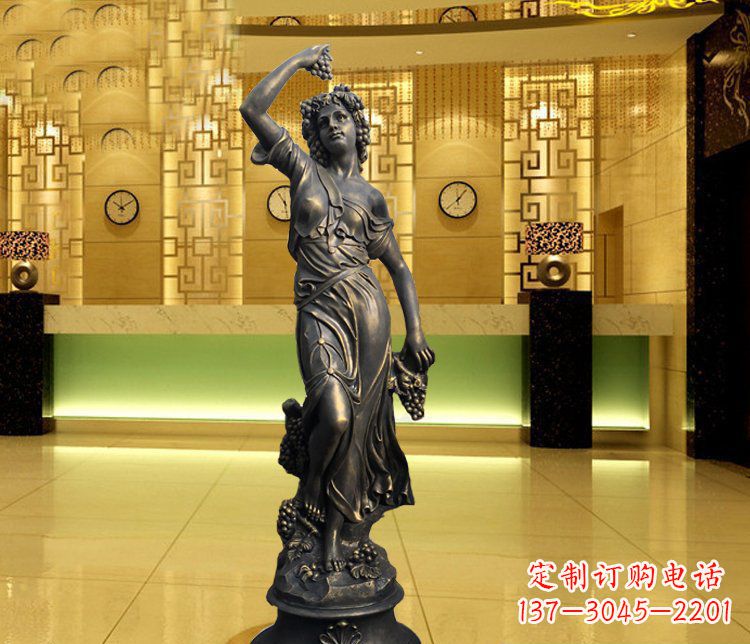 辽阳西方女人别墅景观铜雕塑 (2)
