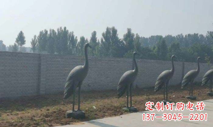 辽阳仙鹤抽象铜雕 (2)