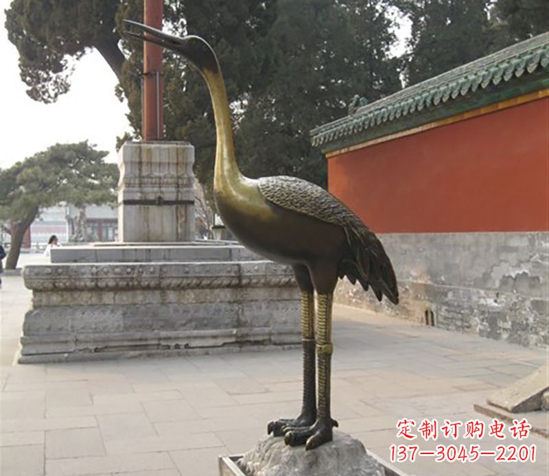 辽阳仙鹤动物铜雕 (2)