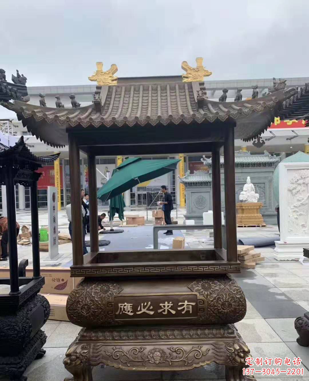 辽阳香炉铜雕户外摆件寺庙景观雕塑