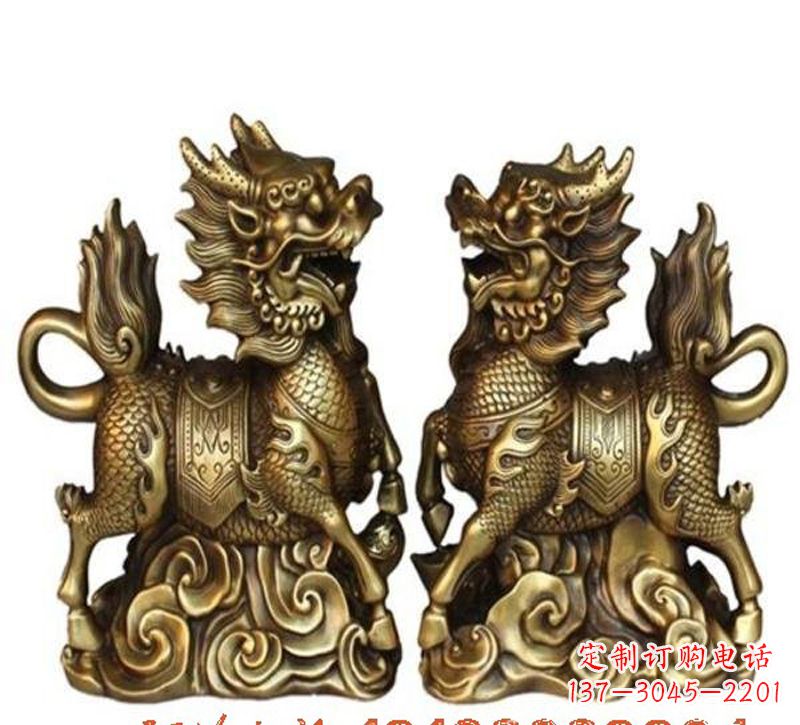 辽阳祥云麒麟铜雕