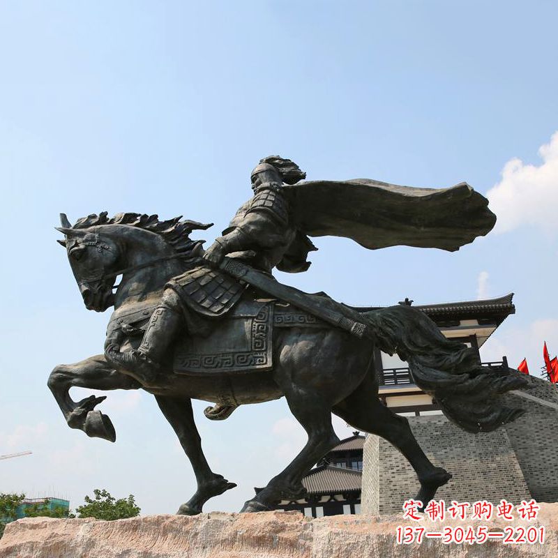 辽阳项羽骑马铜雕景观雕塑-景区景点历史名人西楚霸王雕像